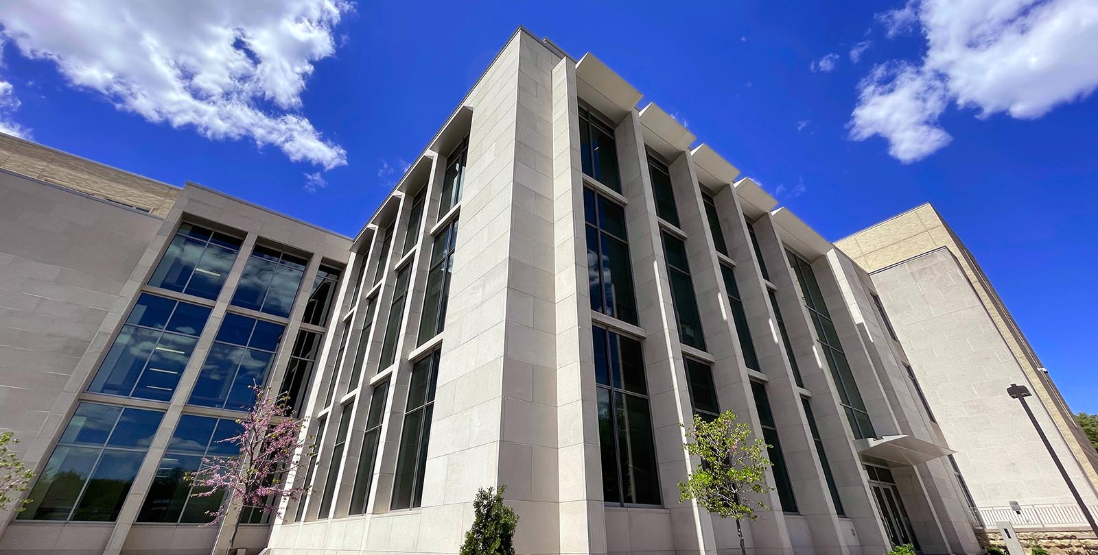 Gerdin Business Building under blue skies