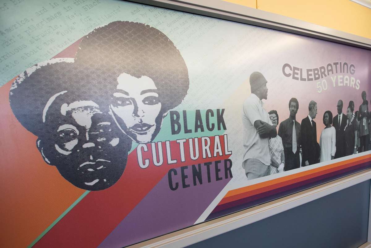 Mural display for Black Cultural Center anniversary